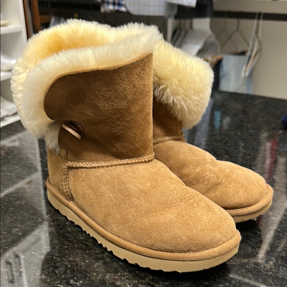 Tan Shearling Lined UGG Boots